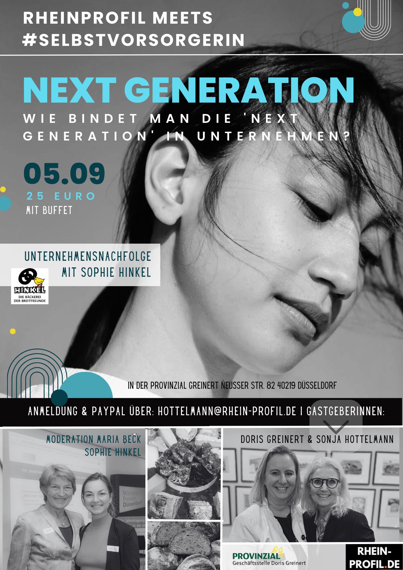 NEXT GENERATION! Wie bindet man die ’next generation‘ in Unternehmen ein?                                        4. Business-Netzwerkabend für Unternehmerinnen aus und um Düsseldorf.
